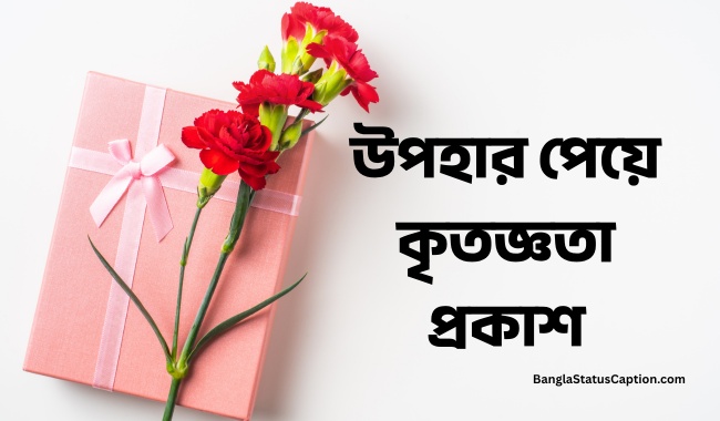 উপহার পেয়ে কৃতজ্ঞতা প্রকাশ (বাংলা + ইংরেজি) - Gift Peye Kritoggota Prokash