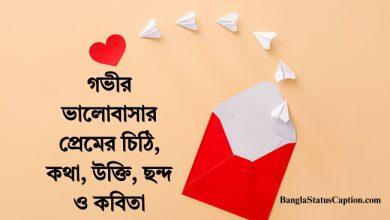 গভীর ভালোবাসার প্রেমের চিঠি, কথা, উক্তি, ছন্দ ও কবিতা ২০২৫ (Govir Valobasar Premer Chithi, Ukti, Chondo, Kobita 2025)